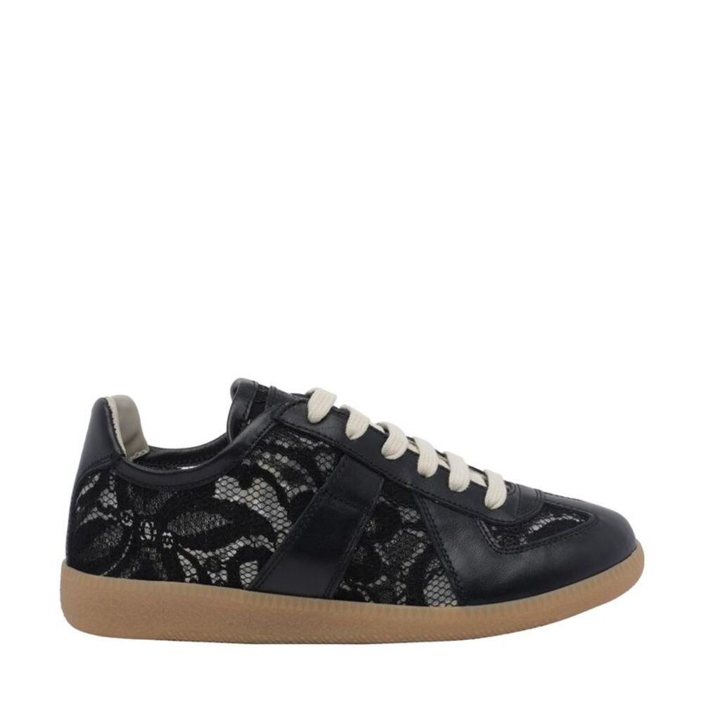 Maison Margiela Women Replica Sneakers With Floral Lace Embroidery